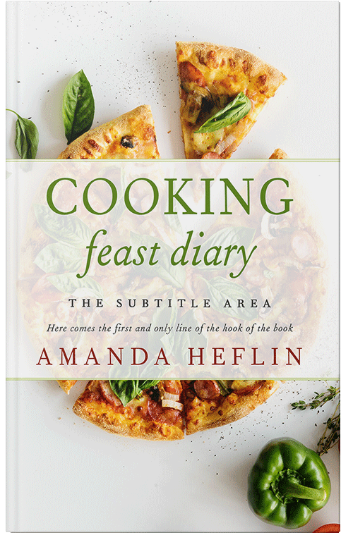 Front view of Premade Cookbooks & Food & Wine Book Cover - Pearl Bush