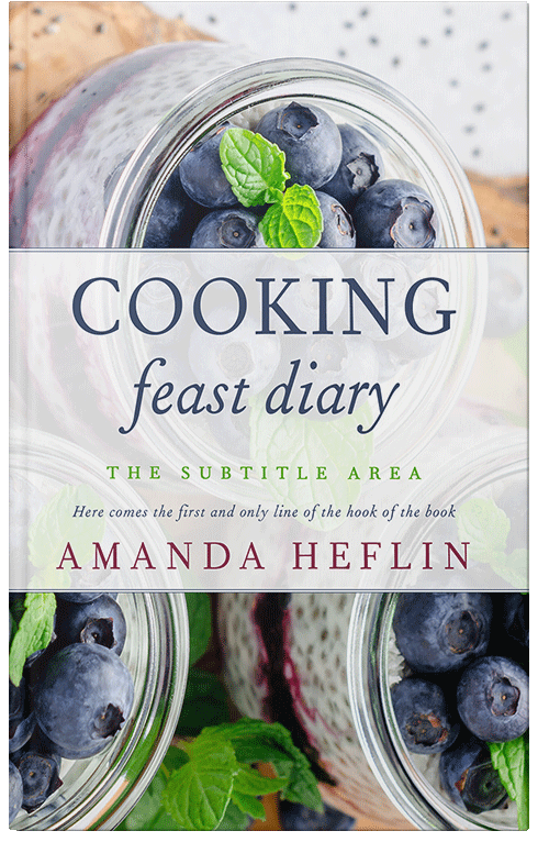 Front view of Premade Cookbooks & Food & Wine Book Cover - Mineral Green