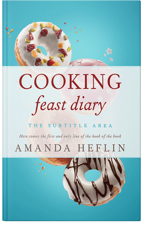 Front view of Premade Cookbooks & Food & Wine Book Cover - Mystic