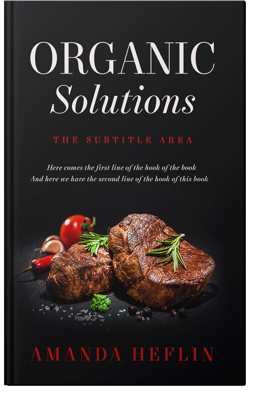 Front view of Premade Cookbooks & Food & Wine Book Cover - Cinder