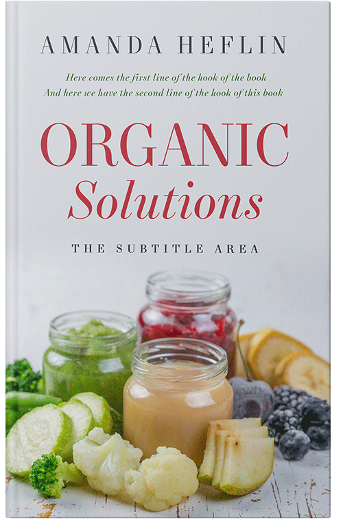 Front view of Premade Cookbooks & Food & Wine Book Cover - Quill Gray