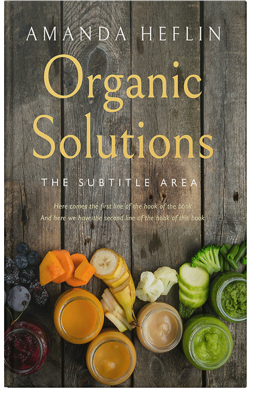 Front view of Premade Cookbooks & Food & Wine Book Cover - Taupe