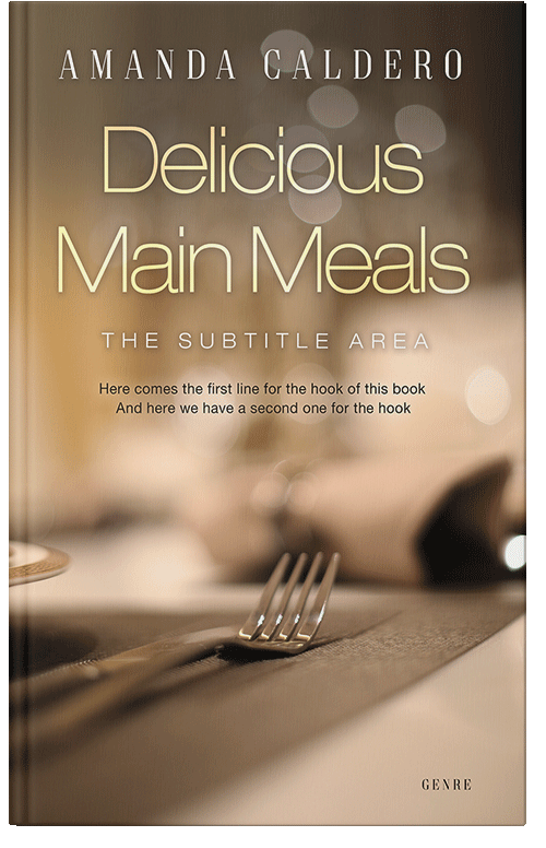 Front view of Premade Cookbooks & Food & Wine Book Cover - Leather