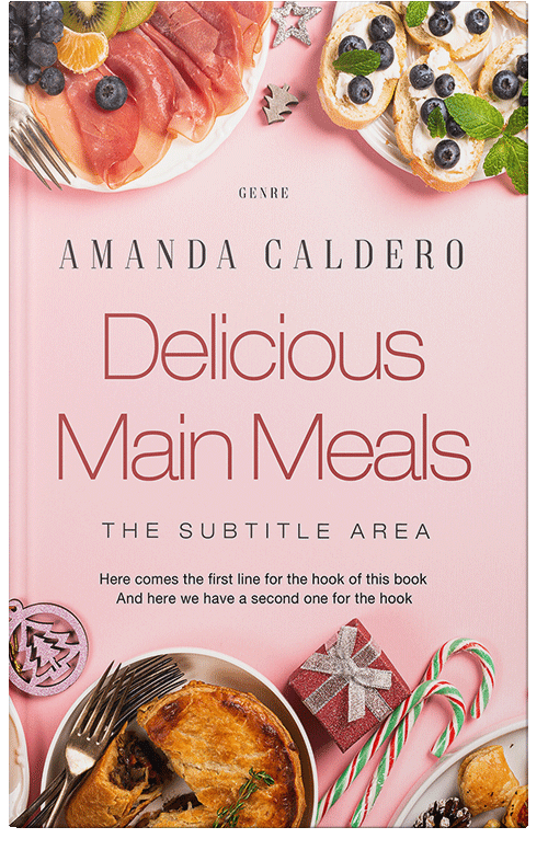 Front view of Premade Cookbooks & Food & Wine Book Cover - Azalea