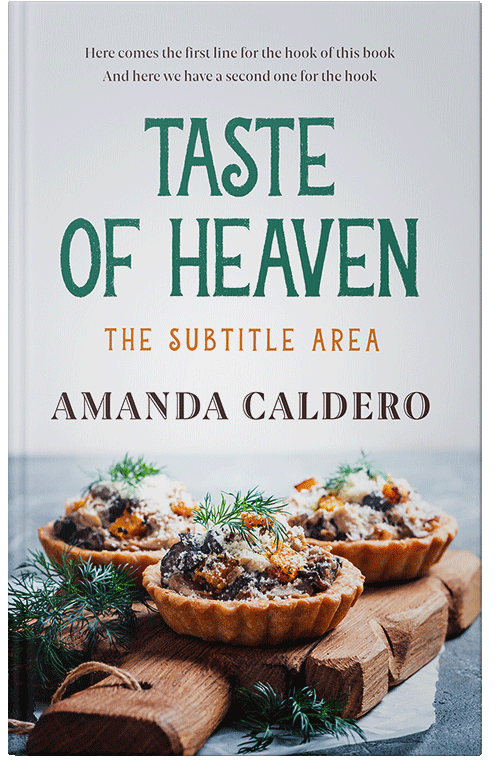 Front view of Premade Cookbooks & Food & Wine Book Cover - Heavy Metal