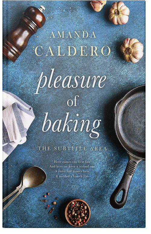 Front view of Premade Cookbooks & Food & Wine Book Cover - Bismark