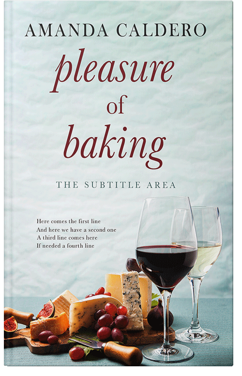 Front view of Premade Cookbooks & Food & Wine Book Cover - Geyser