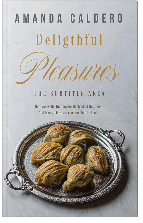 Front view of Premade Cookbooks & Food & Wine Book Cover - Iron