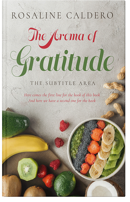 Front view of Premade Cookbooks & Food & Wine Book Cover - Swirl