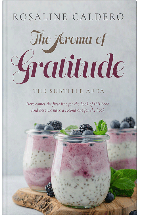 Front view of Premade Cookbooks & Food & Wine Book Cover - Gray Suit