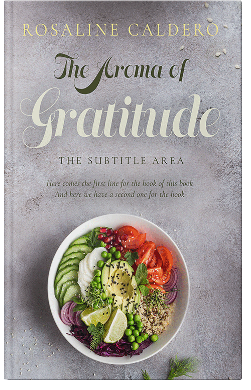 Front view of Premade Cookbooks & Food & Wine Book Cover - Pink Swan