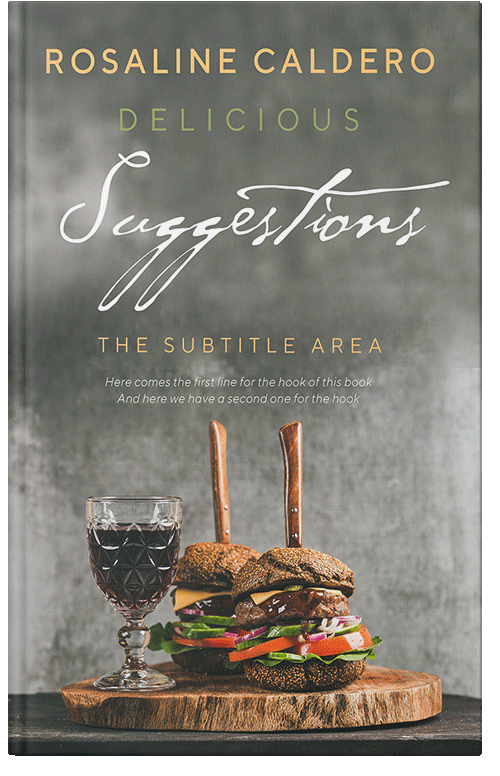 Front view of Premade Cookbooks & Food & Wine Book Cover - Friar Gray