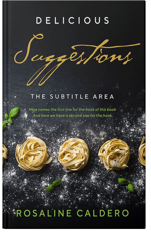 Front view of Premade Cookbooks & Food & Wine Book Cover - Laser