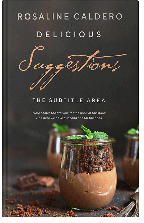 Front view of Premade Cookbooks & Food & Wine Book Cover - Zeus