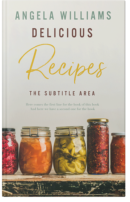 Front view of Premade Cookbooks & Food & Wine Book Cover - Westar