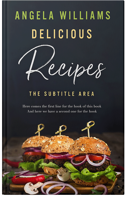 Front view of Premade Cookbooks & Food & Wine Book Cover - Whiskey