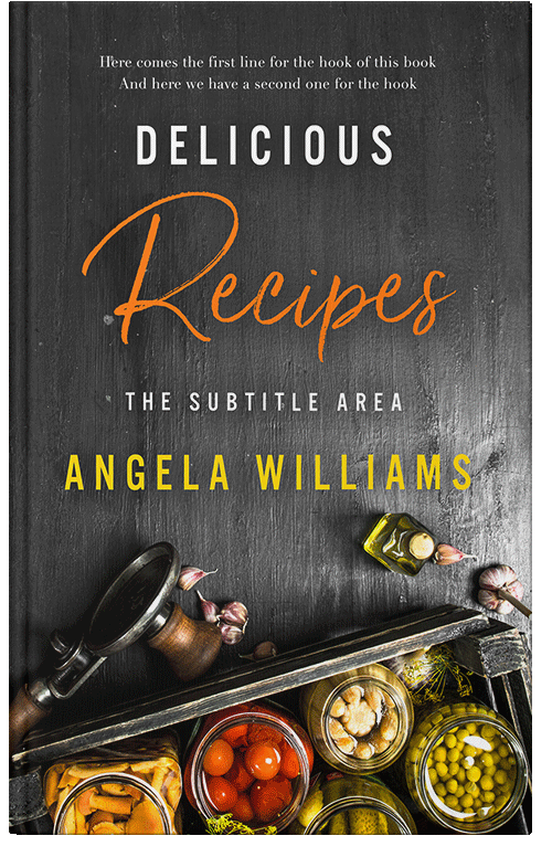 Front view of Premade Cookbooks & Food & Wine Book Cover - Tuatara