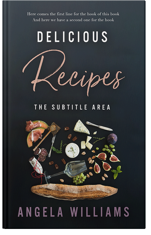 Front view of Premade Cookbooks & Food & Wine Book Cover - Bunker
