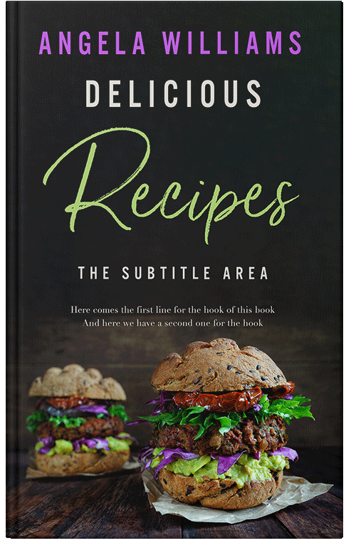 Front view of Premade Cookbooks & Food & Wine Book Cover - Mongoose