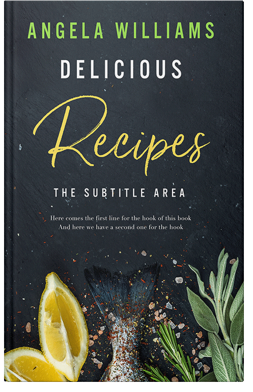 Front view of Premade Cookbooks & Food & Wine Book Cover - Ebony Clay