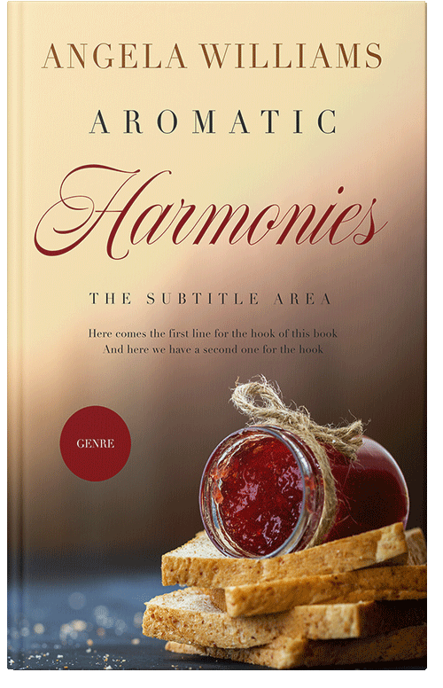 Front view of Premade Cookbooks & Food & Wine Book Cover - Chamois