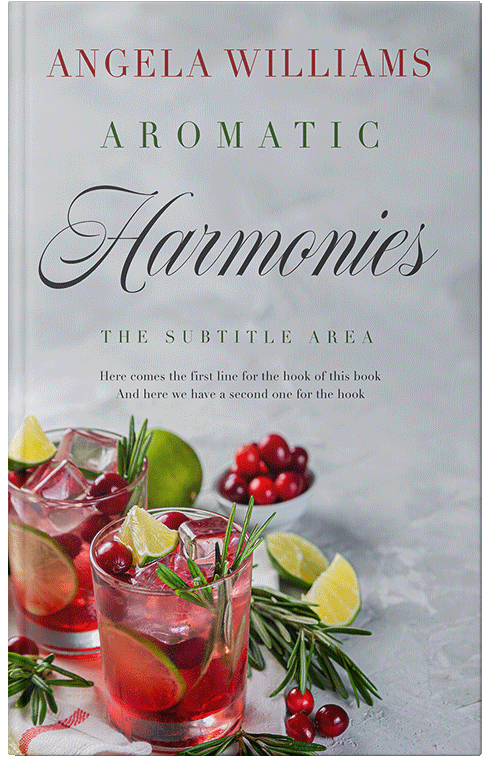 Front view of Premade Cookbooks & Food & Wine Book Cover - French Gray