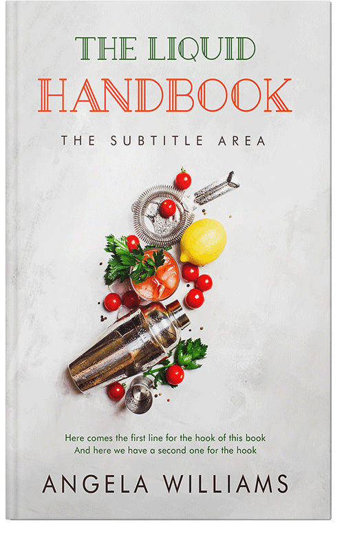Front view of Premade Cookbooks & Food & Wine Book Cover - Ebb
