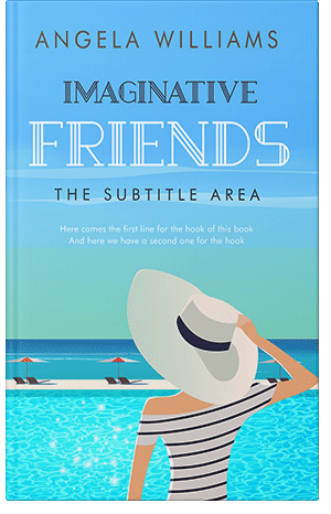 Premade Book Cover Turquoise Blue