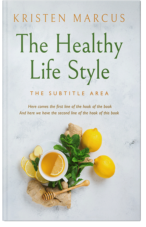 Front view of Premade Health & Dieting & Fitness Book Cover - Porcelain