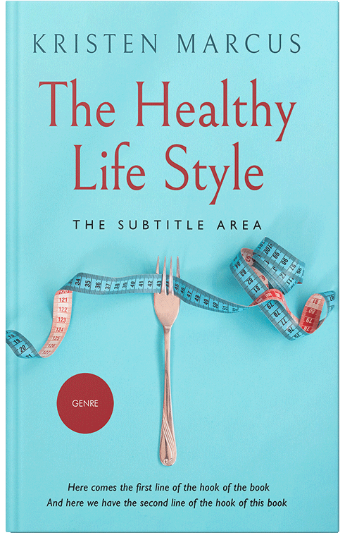 Front view of Premade Health & Dieting & Fitness Book Cover - Spray