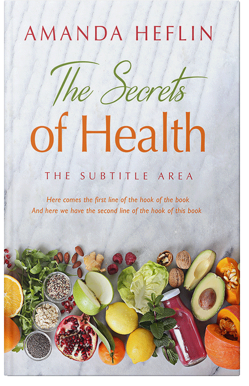 Front view of Premade Health & Dieting & Fitness Book Cover - Black Haze