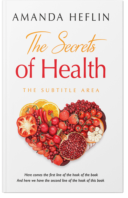 Front view of Premade Health & Dieting & Fitness Book Cover - Persian Red