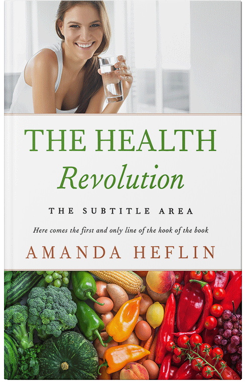 Front view of Premade Health & Dieting & Fitness Book Cover - Woodland