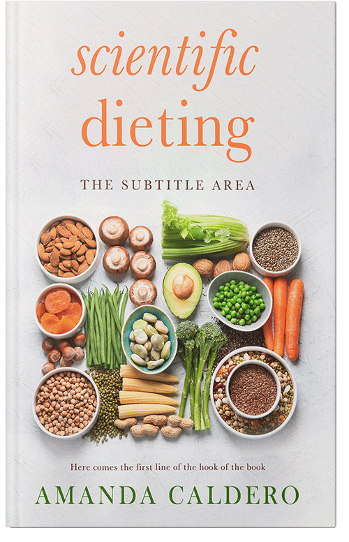 Front view of Premade Health & Dieting & Fitness Book Cover - Pampas