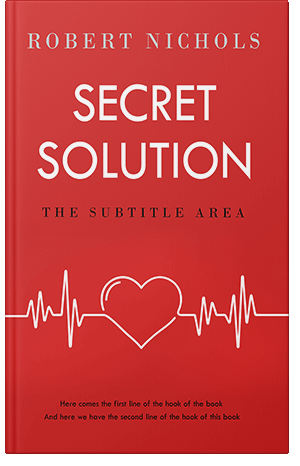 Premade Book Cover Alizarin Crimson