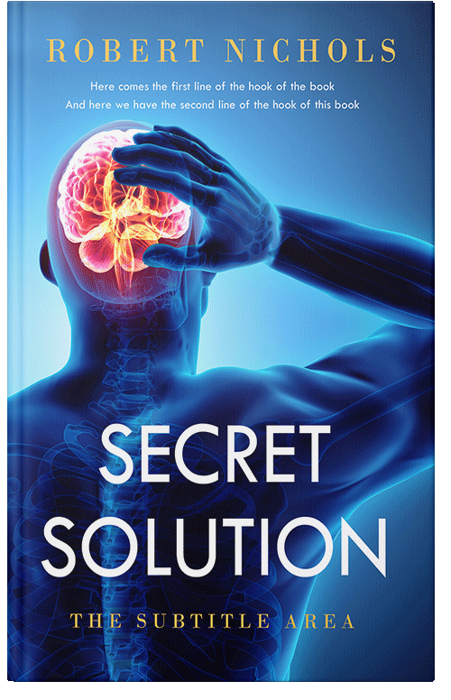 Front view of Premade Health & Mind & Body Book Cover - Chathams Blue