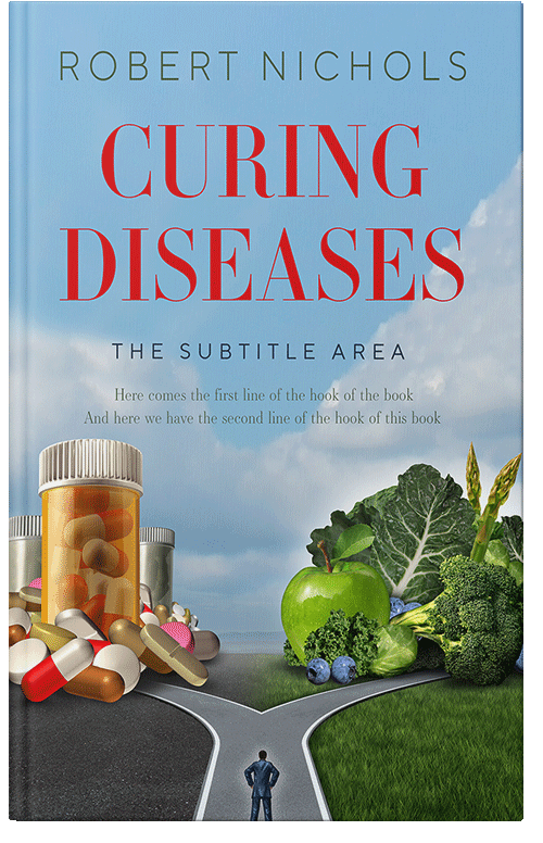 Front view of Premade Health & Dieting & Fitness Book Cover - Polo Blue