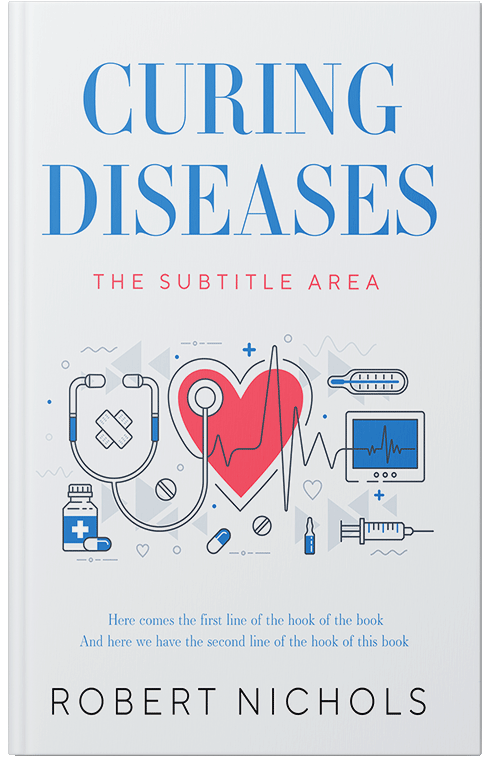 Front view of Premade Medical Book Cover - White Lilac