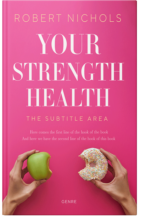 Front view of Premade Health & Dieting & Fitness Book Cover - French Rose