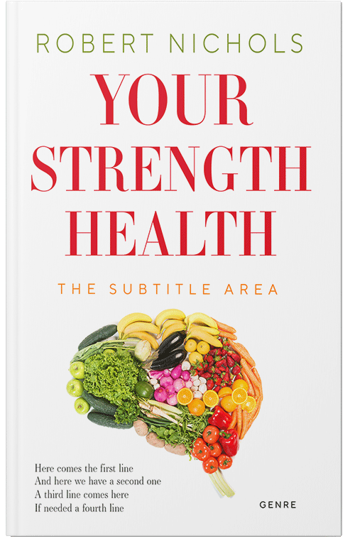 Front view of Premade Health & Dieting & Fitness Book Cover - Almond