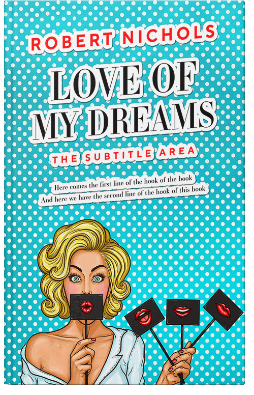 Front view of Premade Chick Lit Book Cover - Bright Turquoise