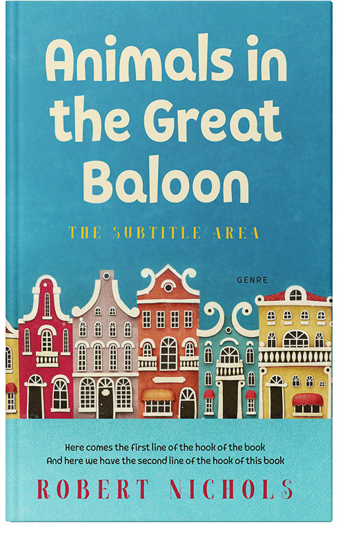 Front view of Premade Abstract Book Cover - Sea Nymph