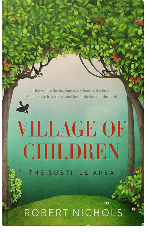 Front view of Premade Nature Book Cover - Apple