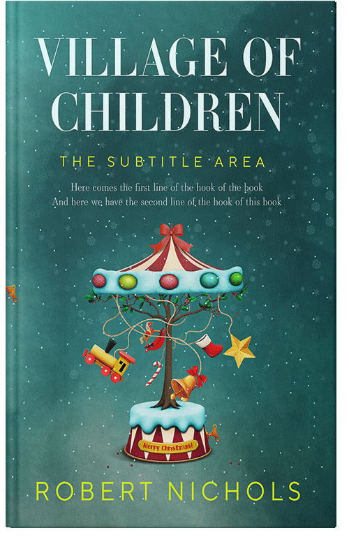 Front view of Premade Abstract Book Cover - Casal