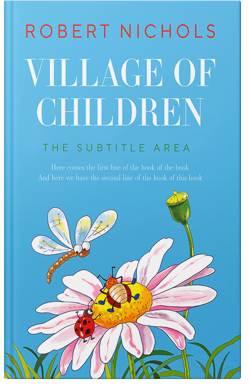 Front view of Premade Nature Book Cover - Picton Blue