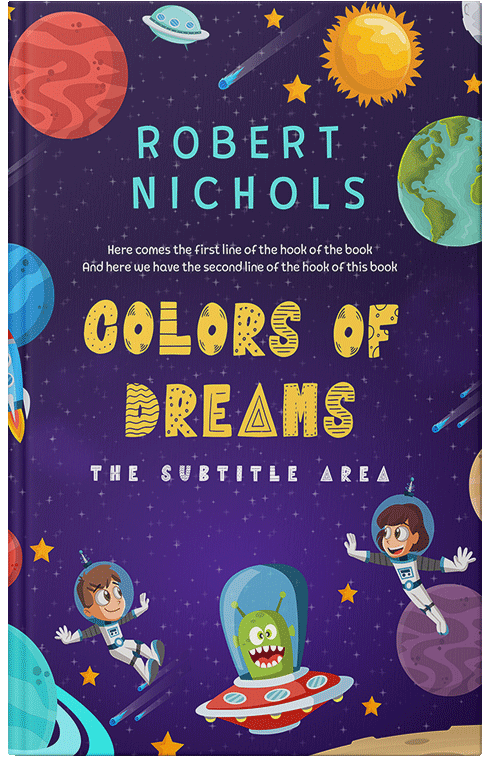 Front view of Premade Children's Book Cover - Scarlet Gum