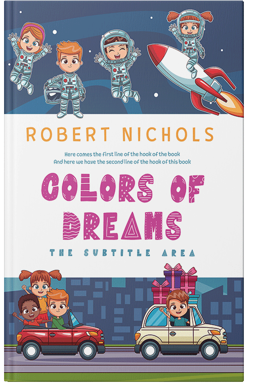 Front view of Premade Children's Book Cover - Blue Bayoux