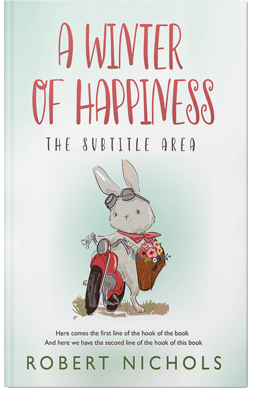 Front view of Premade Abstract Book Cover - Gin