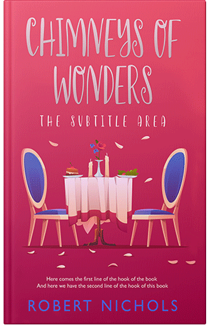 Premade Book Cover Cerise Red