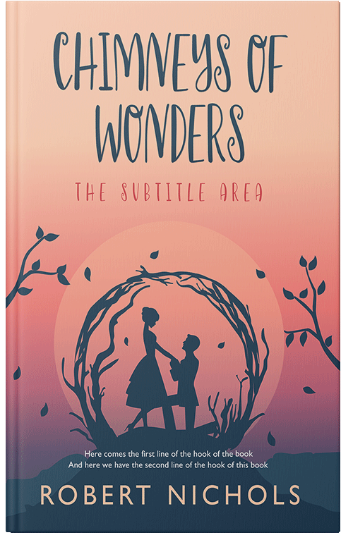 Front view of Premade Romance Book Cover - Sea Pink